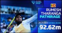 Rumesh Targets Global Titles After 92.62m Throw